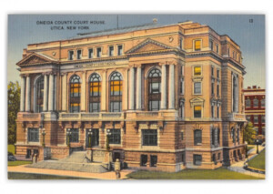 Utica New York Oneida County Court House Postales Vintage