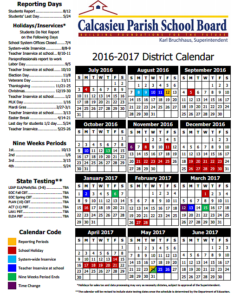 Vernon Parish Calendar Shel Lilian